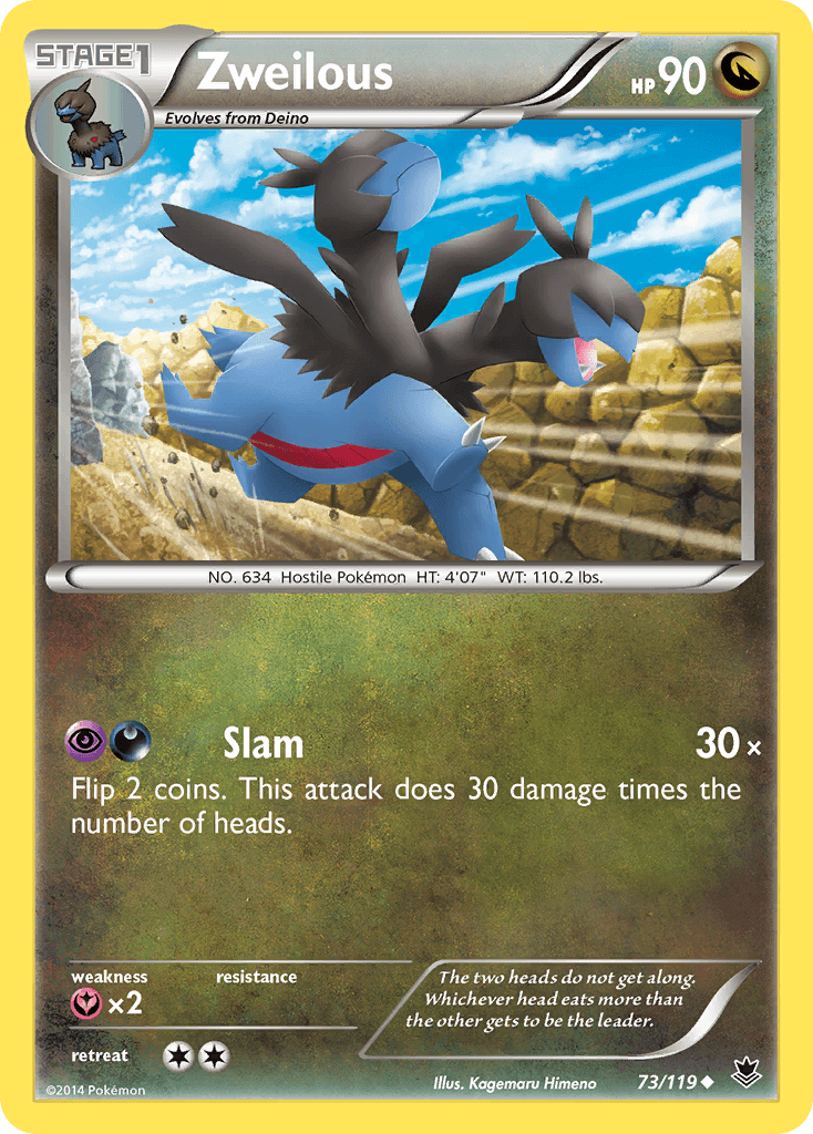Zweilous Pokémon card