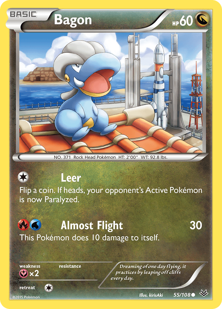 Bagon Pokémon card