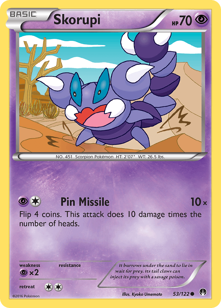 Skorupi Pokémon card