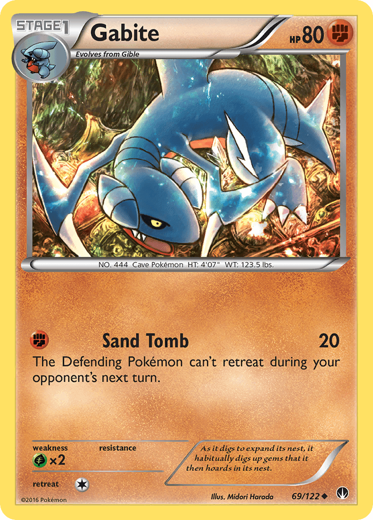 Gabite Pokémon card
