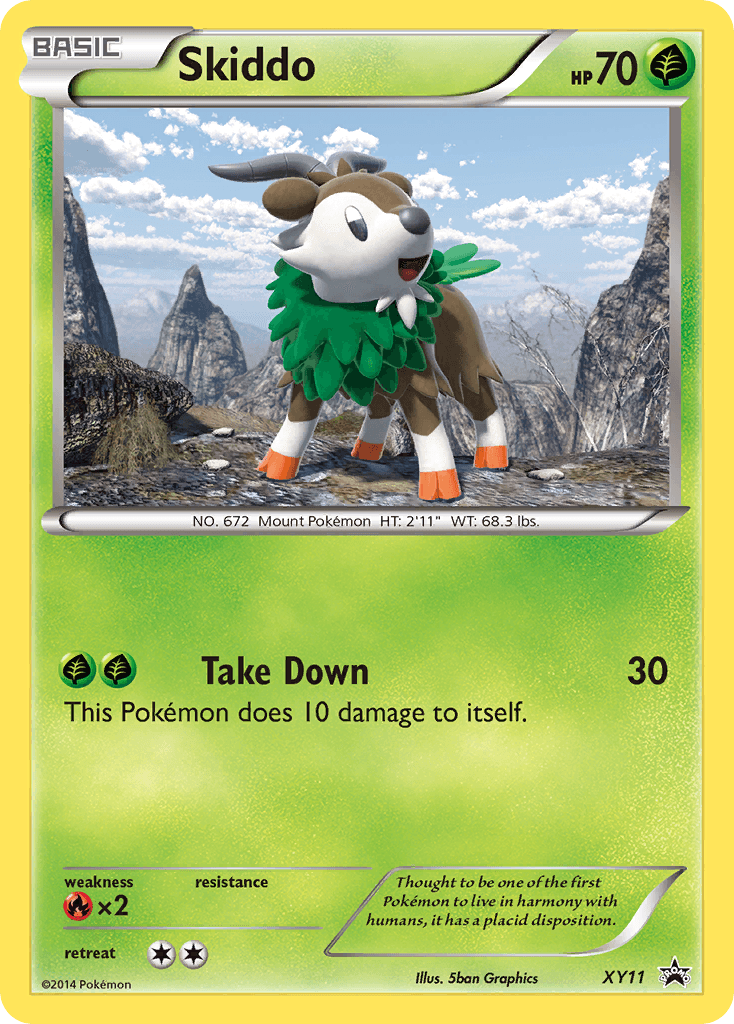 Skiddo Pokémon card