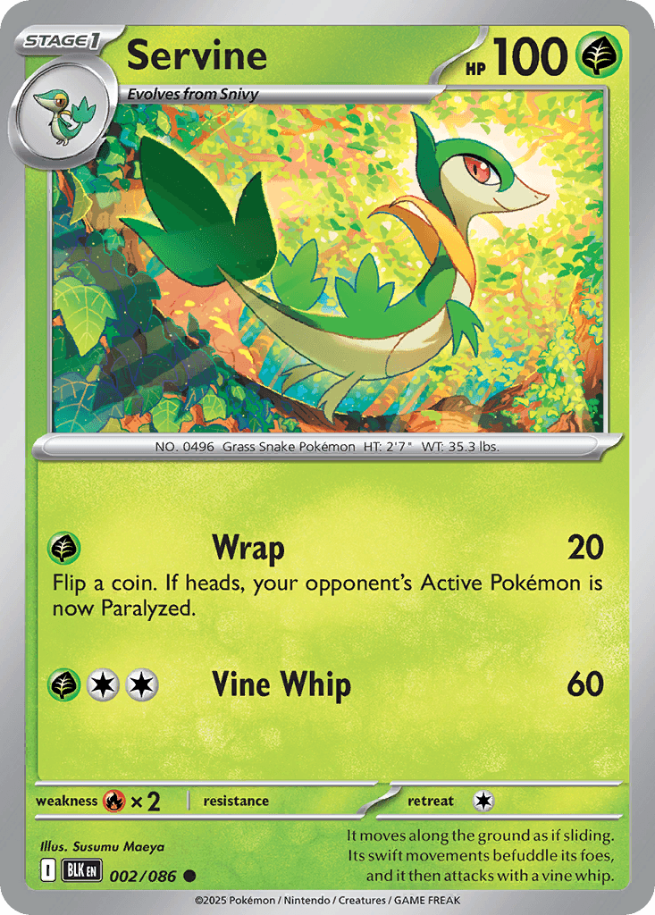 Servine Pokémon card