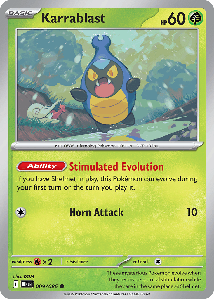 Karrablast Pokémon card