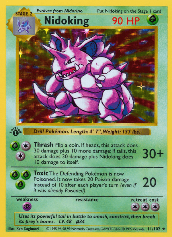 Nidoking Pokémon card