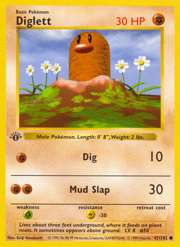 Diglett Pokémon card