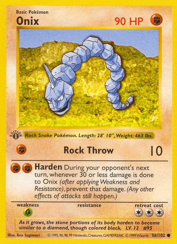 Onix Pokémon card
