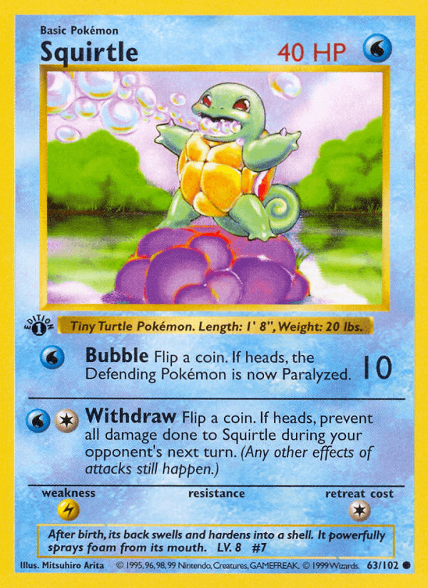 Squirtle Pokémon card
