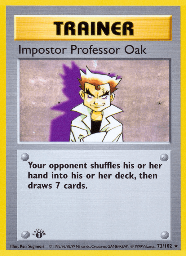 Impostor Professor Oak Pokémon card