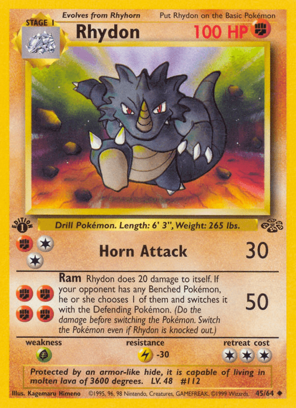 Rhydon Pokémon card