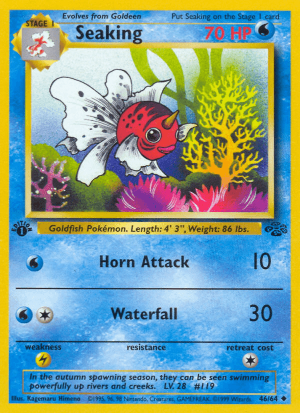 Seaking Pokémon card