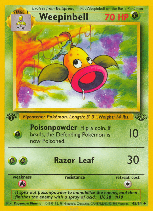 Weepinbell Pokémon card