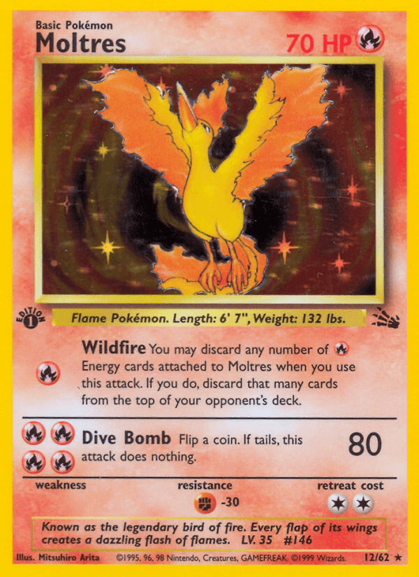 Moltres Pokémon card