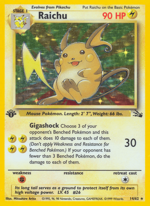 Raichu Pokémon card