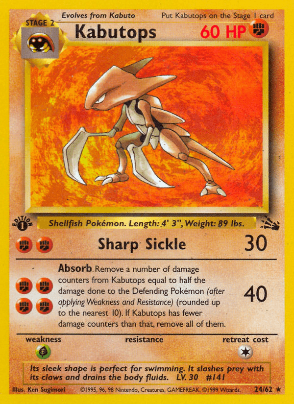 Kabutops Pokémon card