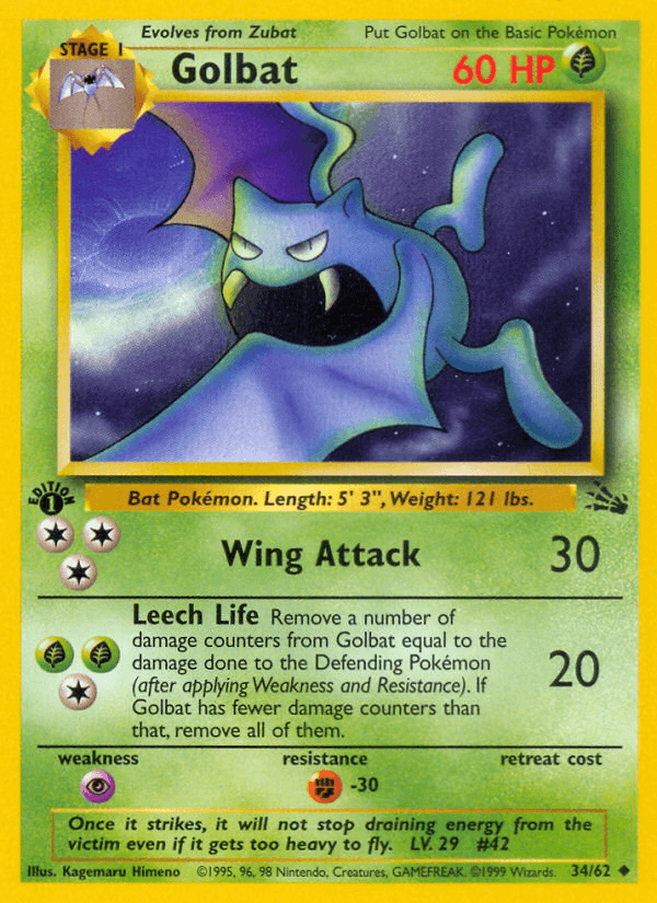 Golbat Pokémon card