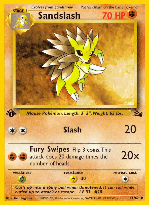 Sandslash Pokémon card