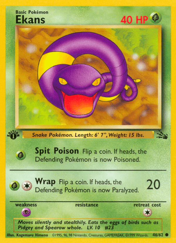 Ekans Pokémon card