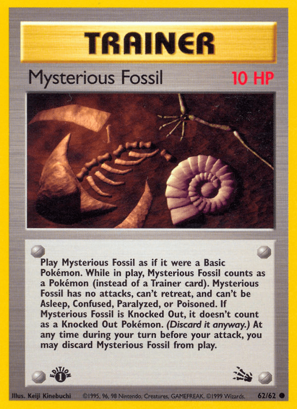 Mysterious Fossil Pokémon card