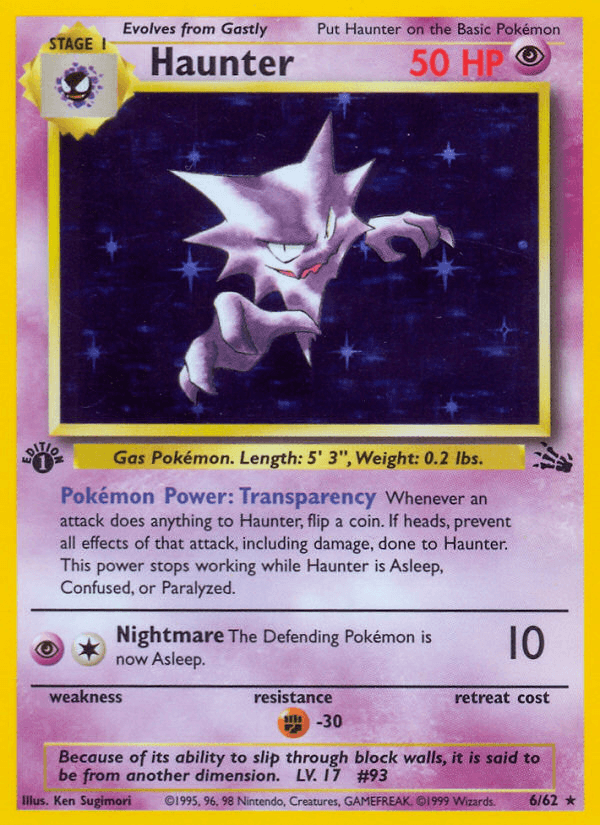 Haunter Pokémon card