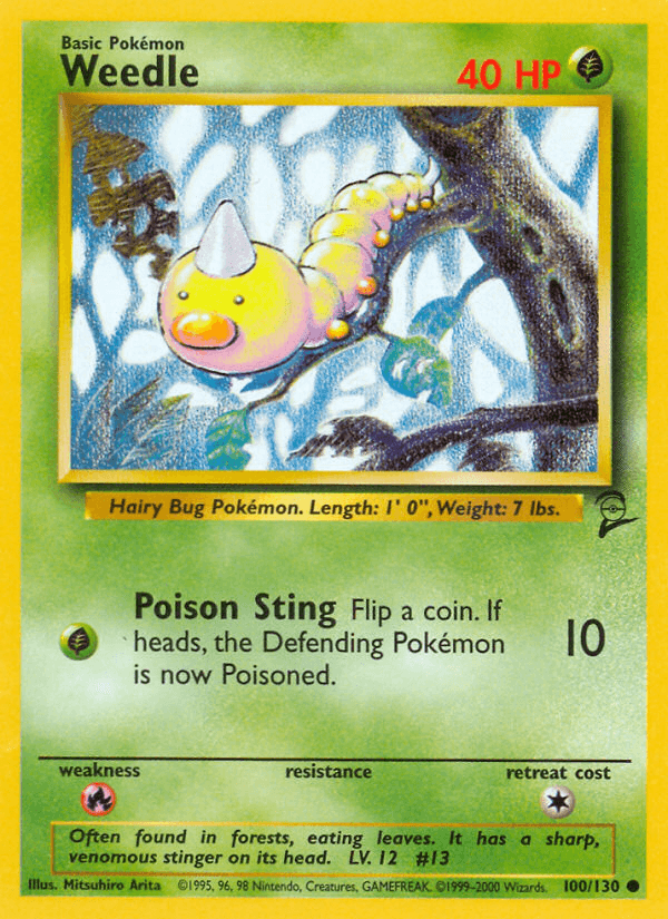 Weedle Pokémon card