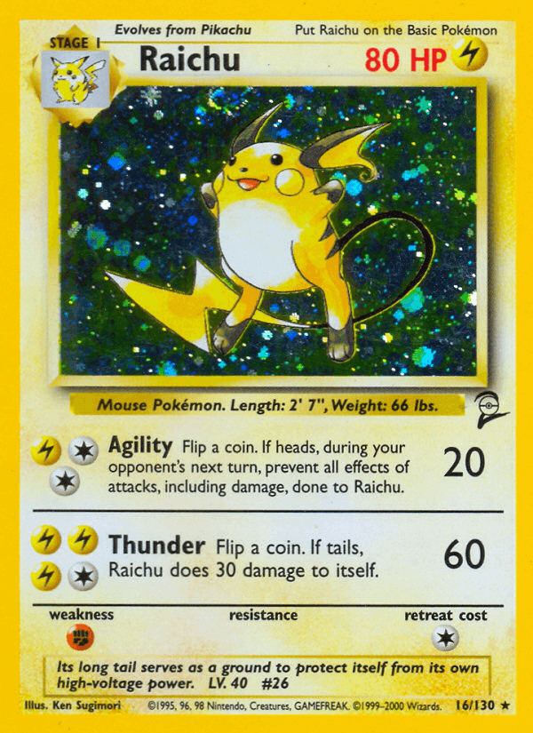 Raichu Pokémon card