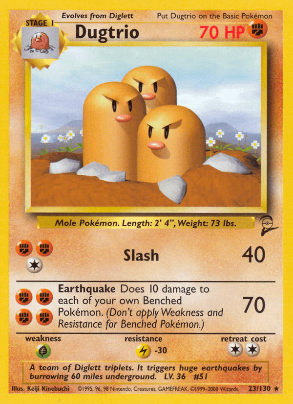 Dugtrio Pokémon card