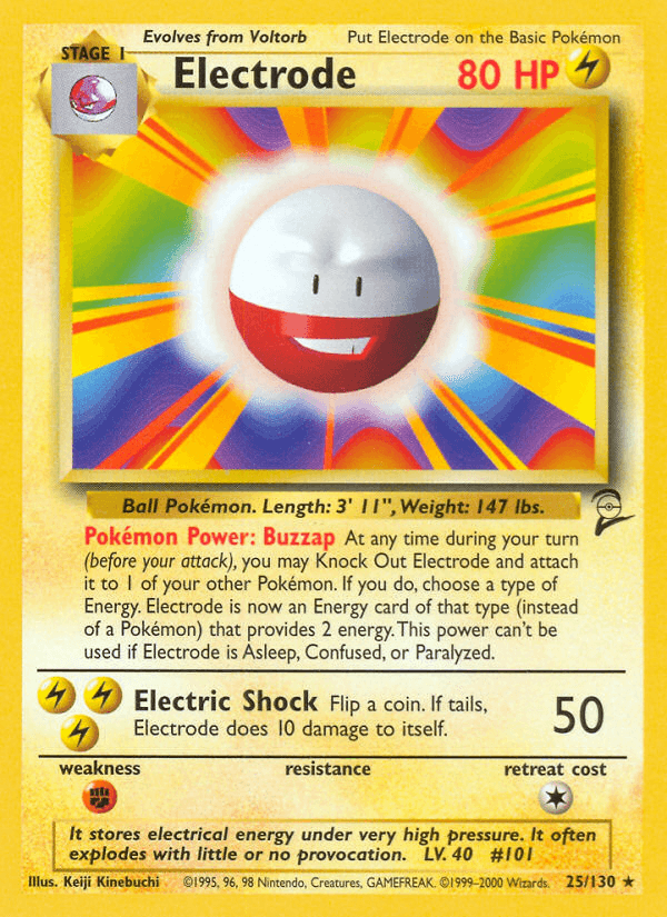 Electrode Pokémon card