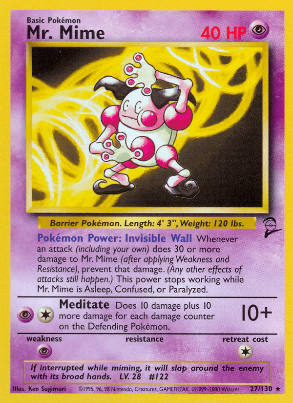 Mr. Mime Pokémon card