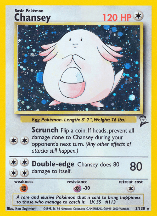 Chansey Pokémon card