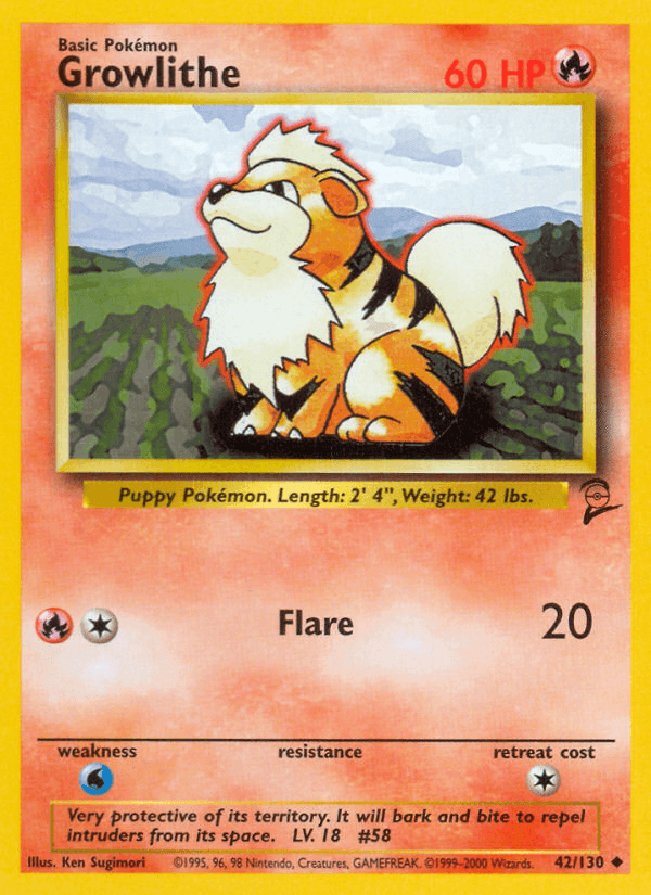 Growlithe Pokémon card