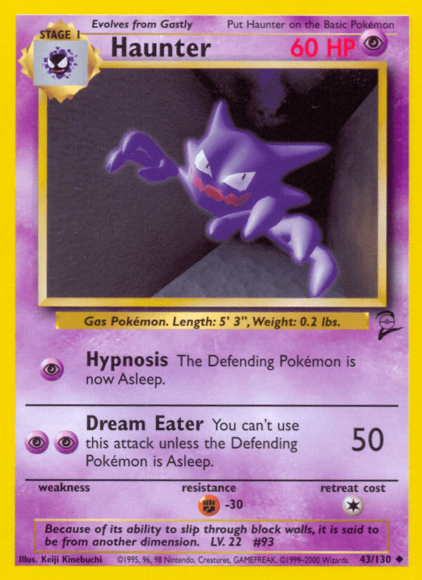 Haunter Pokémon card