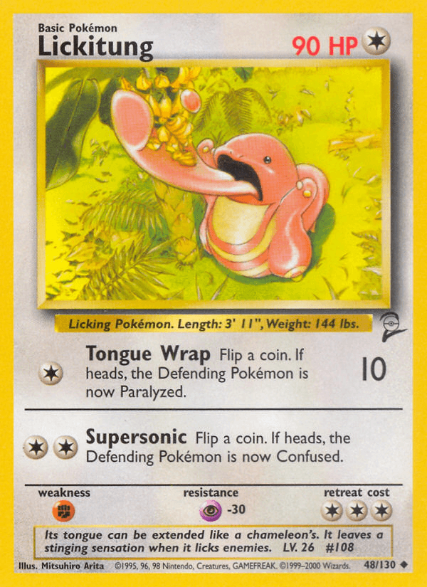 Lickitung Pokémon card