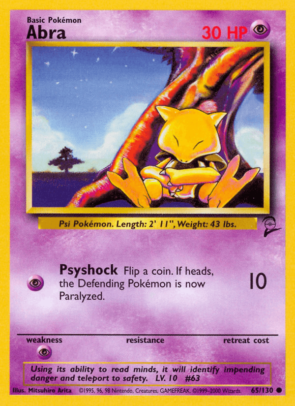 Abra Pokémon card