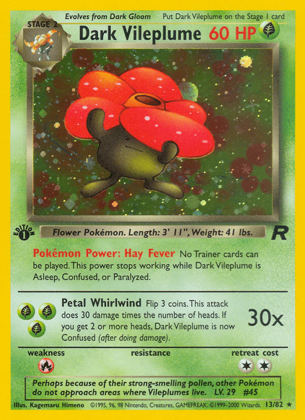 Dark Vileplume Pokémon card