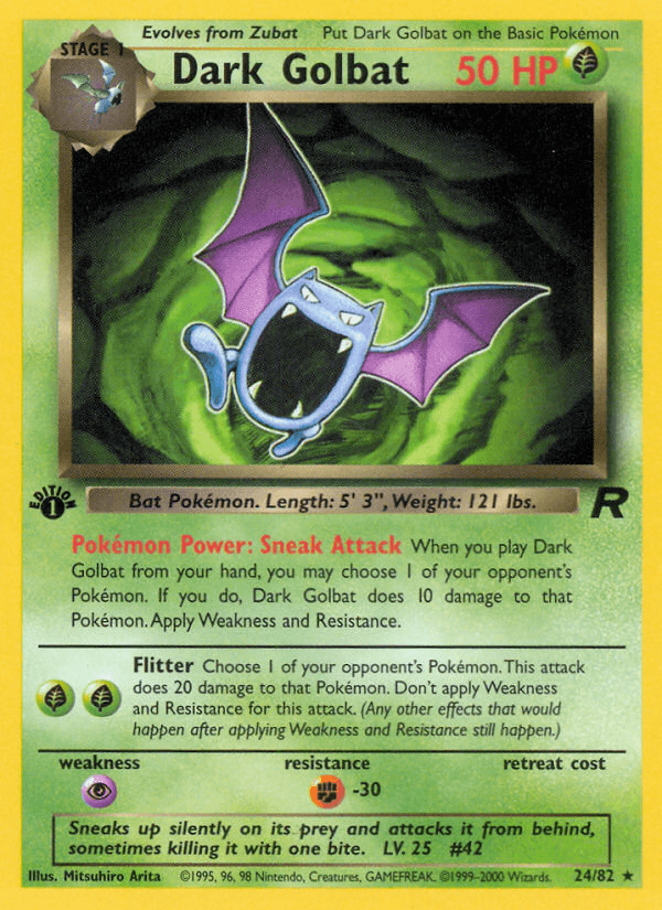 Dark Golbat Pokémon card