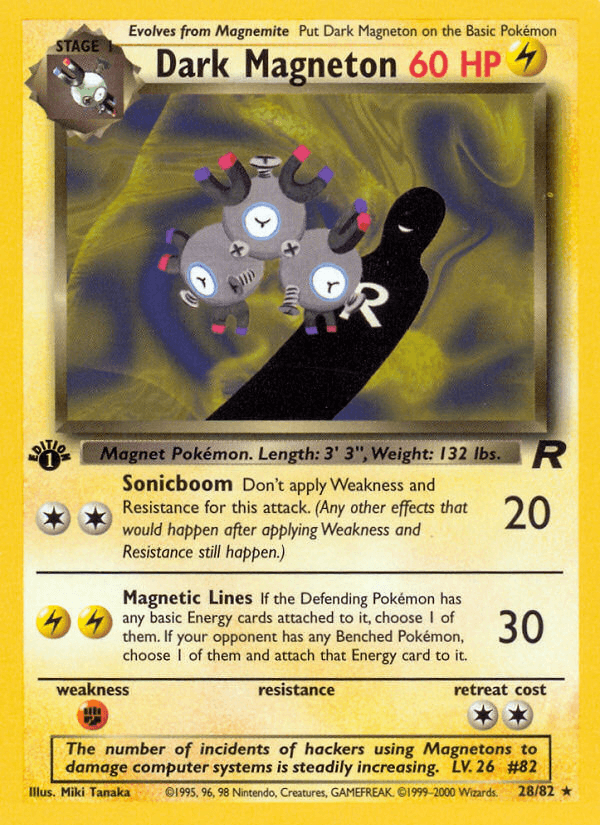 Dark Magneton Pokémon card