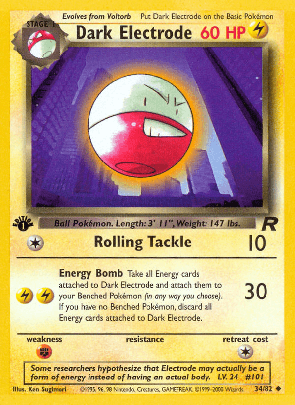 Dark Electrode Pokémon card