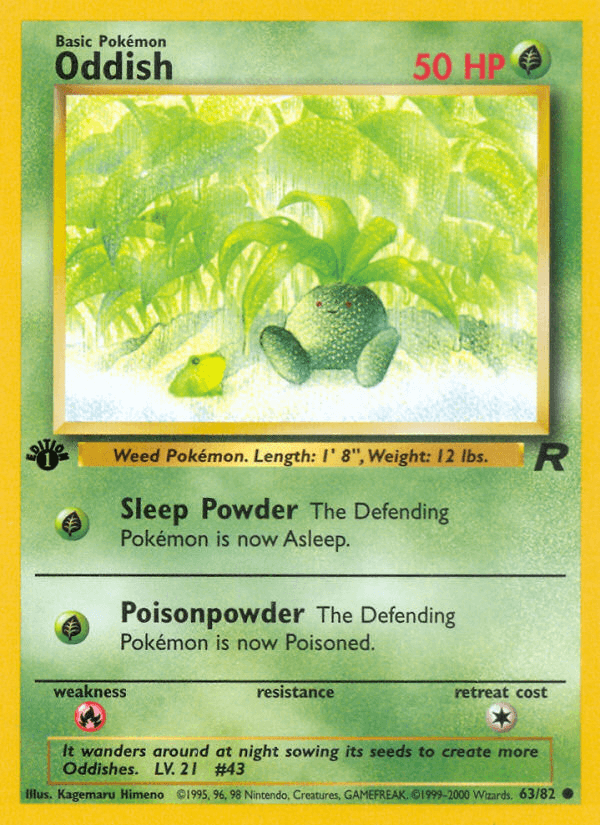 Oddish Pokémon card