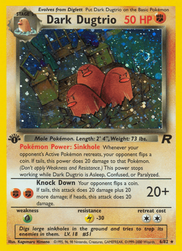 Dark Dugtrio Pokémon card