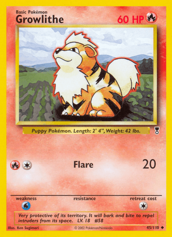 Growlithe Pokémon card