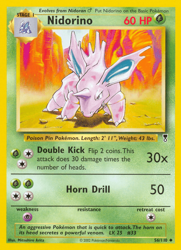 Nidorino Pokémon card