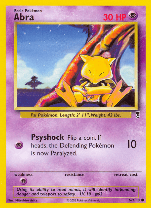 Abra Pokémon card