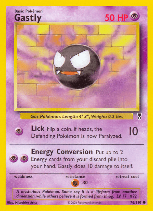 Gastly Pokémon card