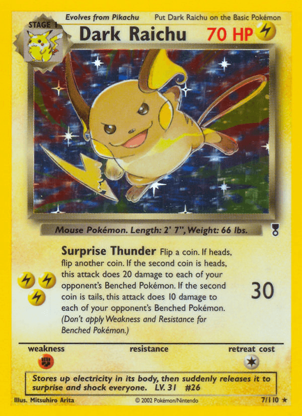 Dark Raichu Pokémon card