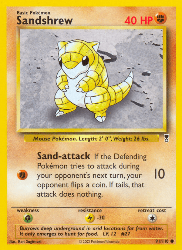 Sandshrew Pokémon card
