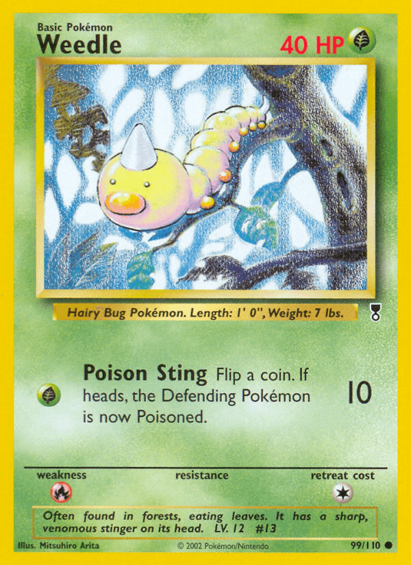 Weedle Pokémon card