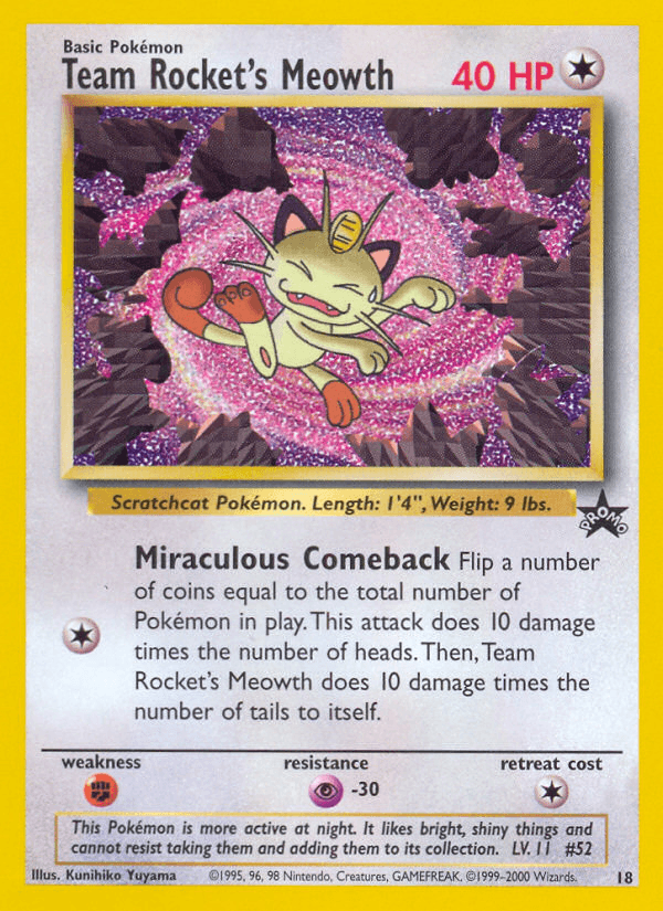 Team Rocket's Meowth Pokémon card