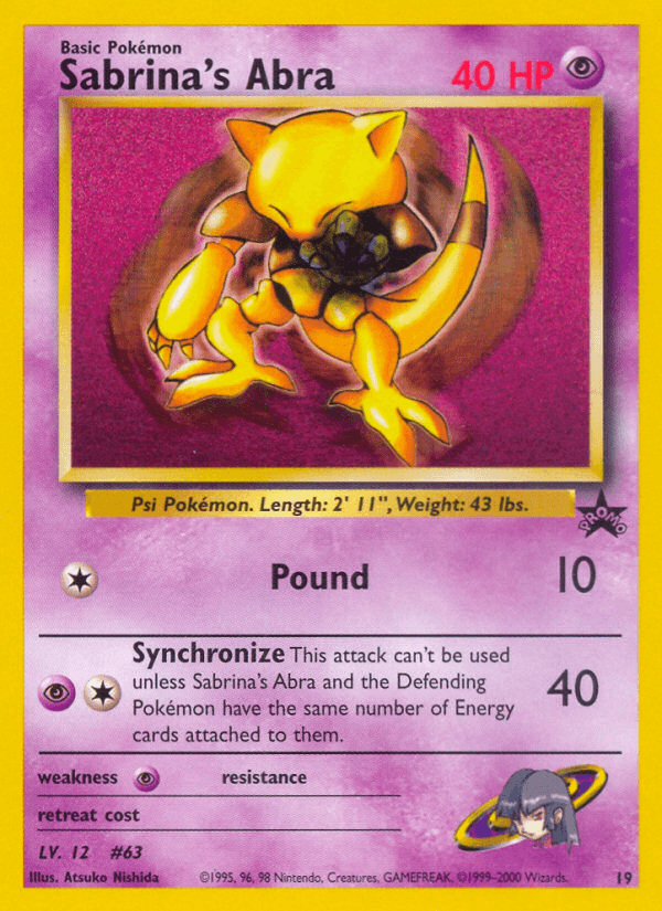 Sabrina's Abra Pokémon card
