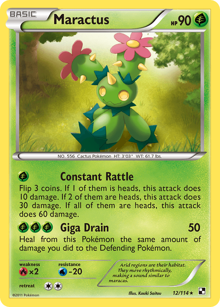 Maractus Pokémon card