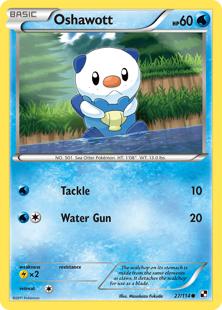 Oshawott Pokémon card